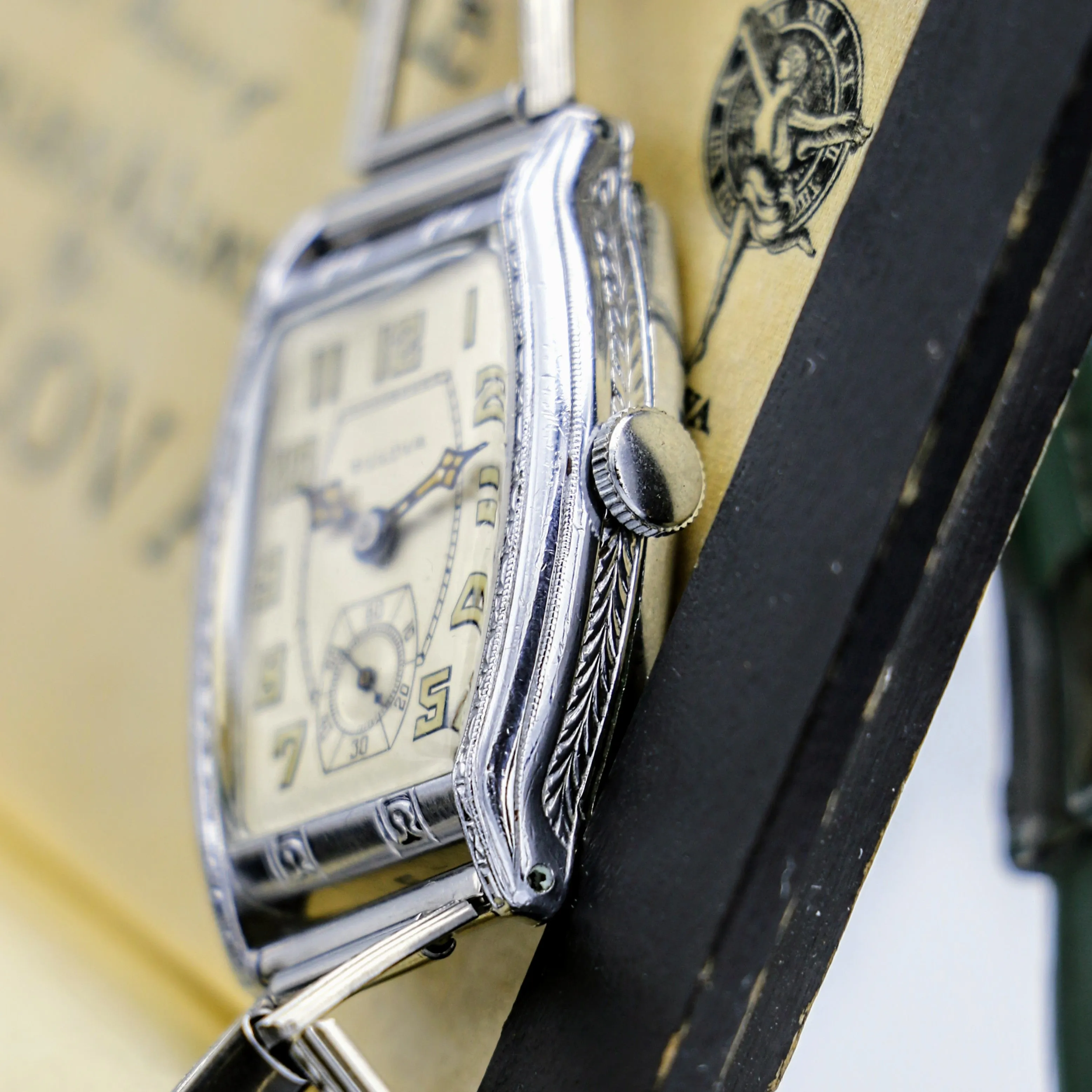 BULOVA 1930 Lone Eagle Watch “In Honor of Col. Charles A. Lindbergh” Wristwatch Original BOX!