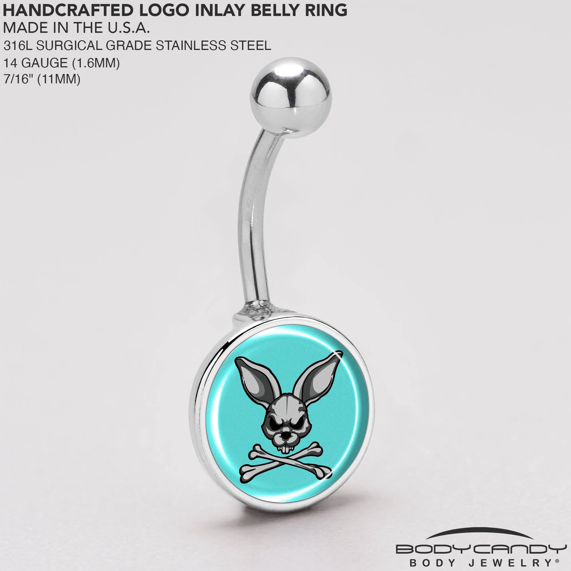 Bunny and Crossbones Belly Ring