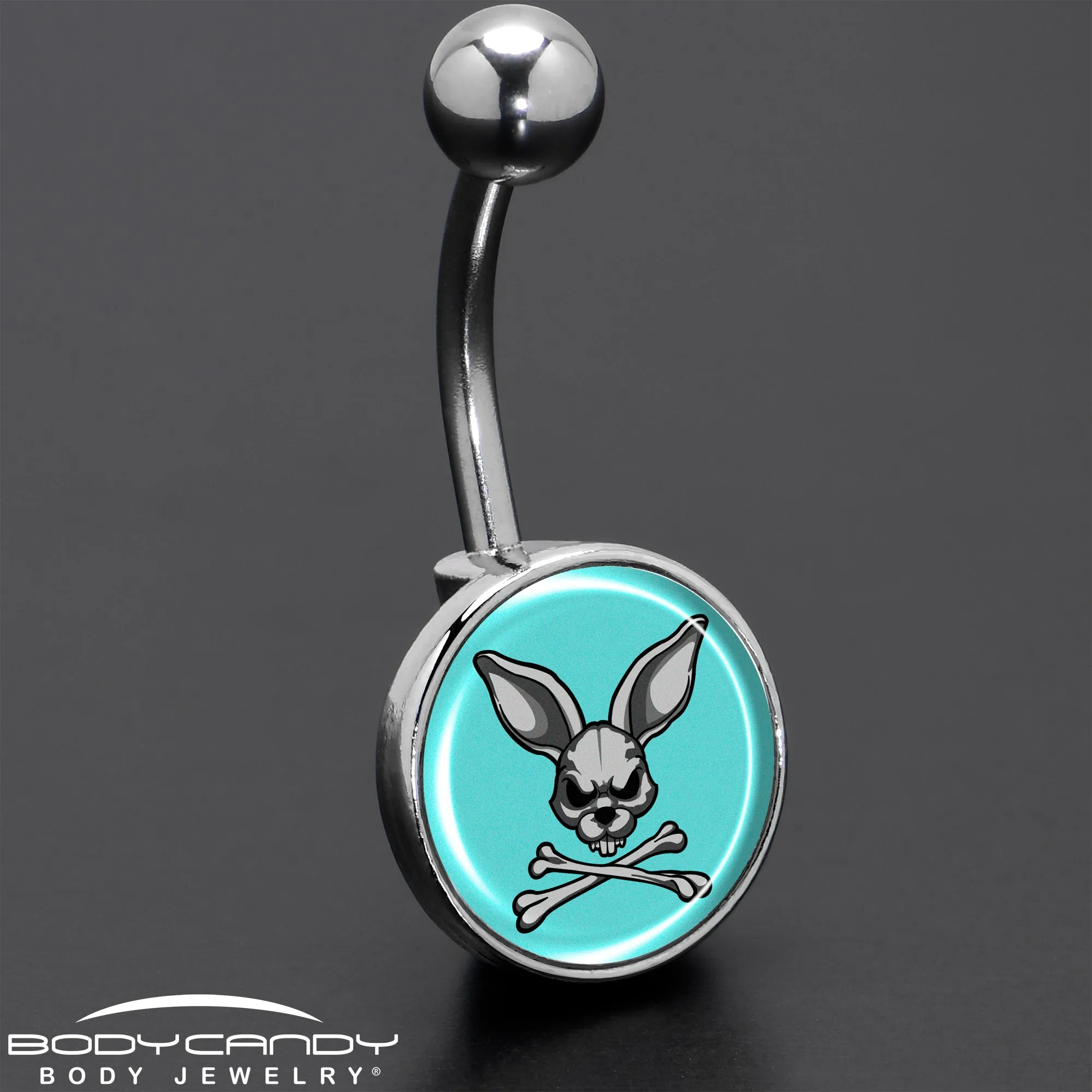 Bunny and Crossbones Belly Ring