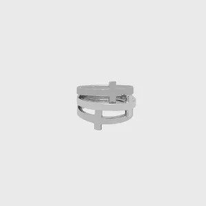 CA 18 Karat "Trinity Cross" 18 Karat White Gold Ring