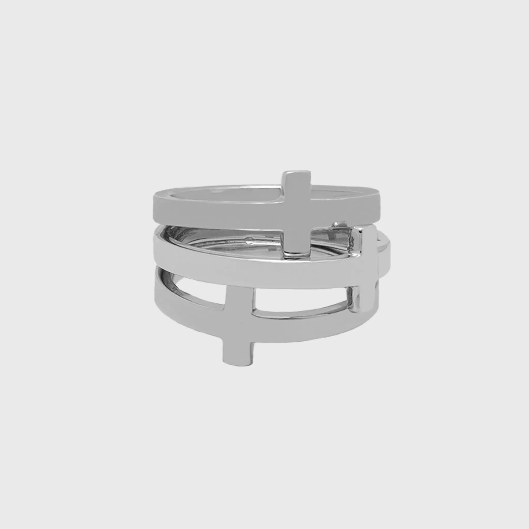 CA 18 Karat "Trinity Cross" 18 Karat White Gold Ring