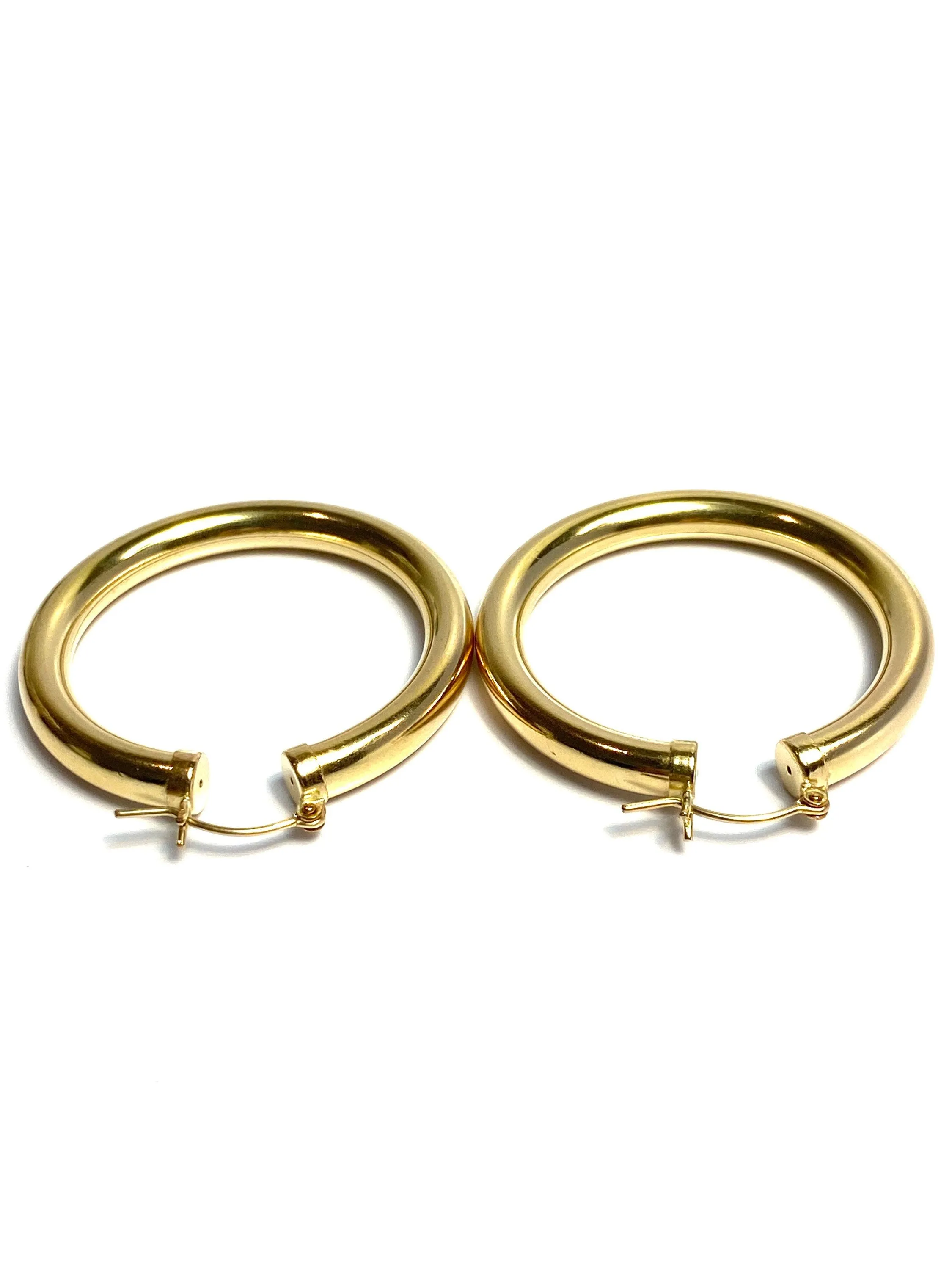 Captivating 14KGF 5mm Thick Hoop Earring, 14K Gold Filled, 14K Gold Fill