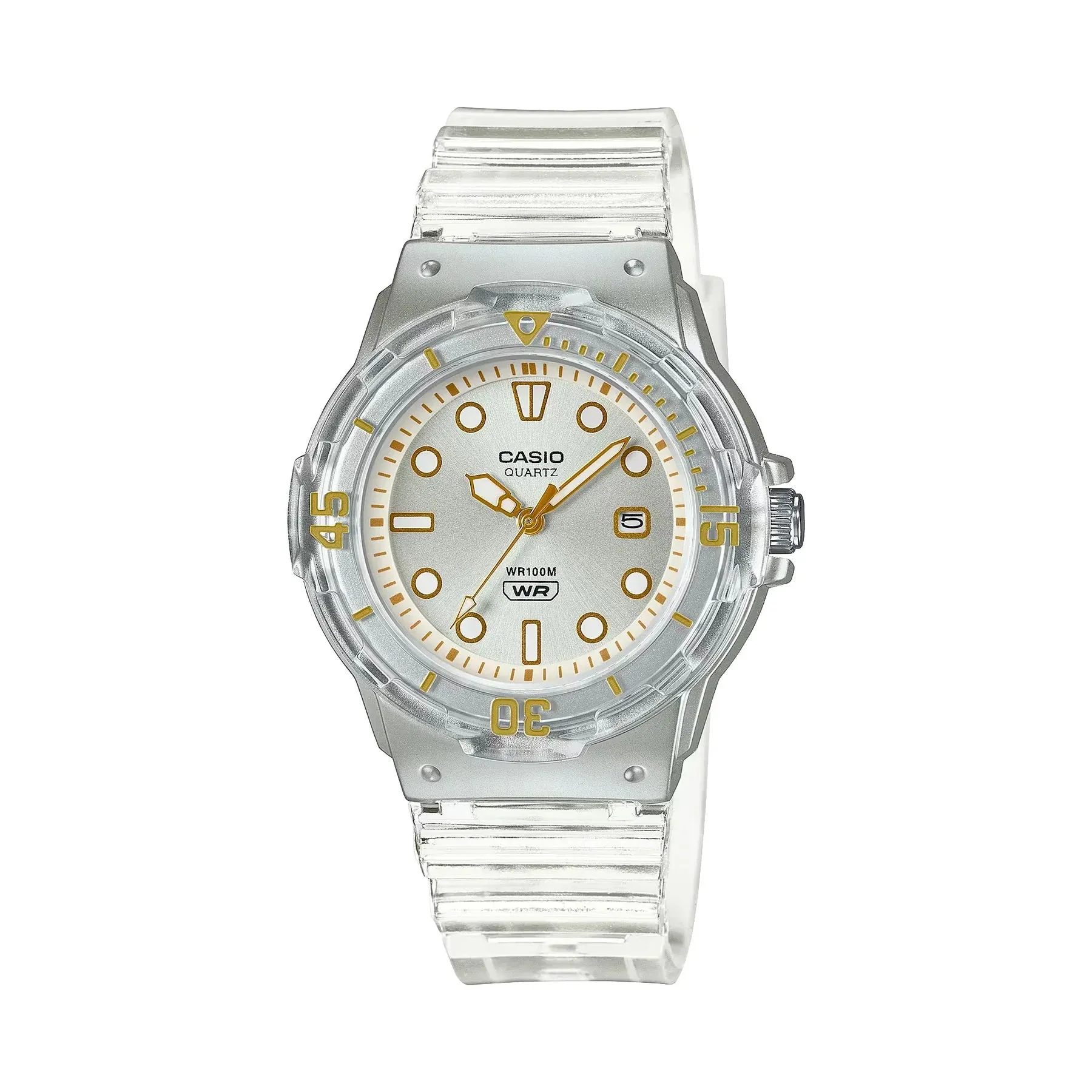 Casio Ladies Ana Transparent White Resin Watch