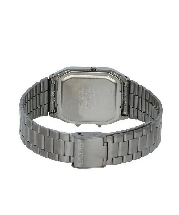 Casio Vintage Analog Digital Gray Ion Plated Quartz AQ-230GG-9A Mens Watch