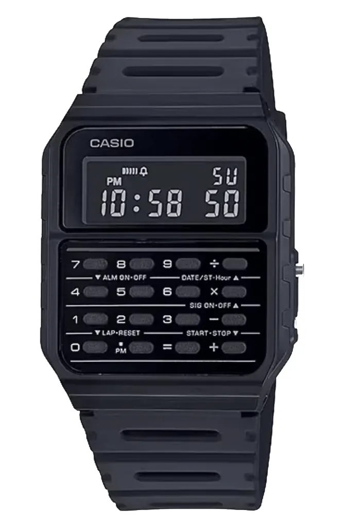 CASIO VINTAGE CA53WF-1B CASIO CALCULATOR WATCH - BLACK