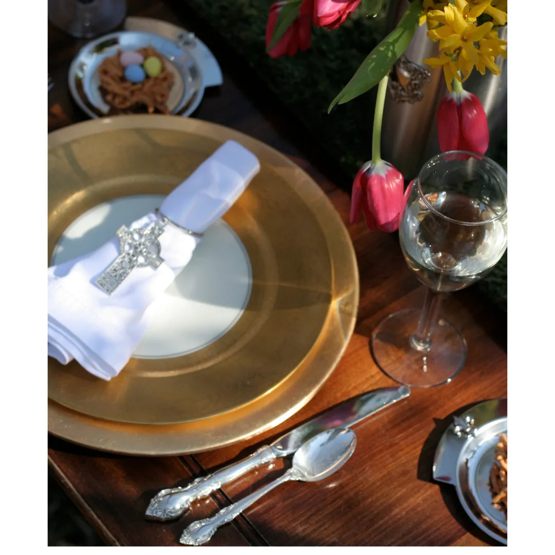 Celtic Cross Napkin Rings | Set of 4