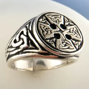 Celtic Cross Sterling Silver Ring R33