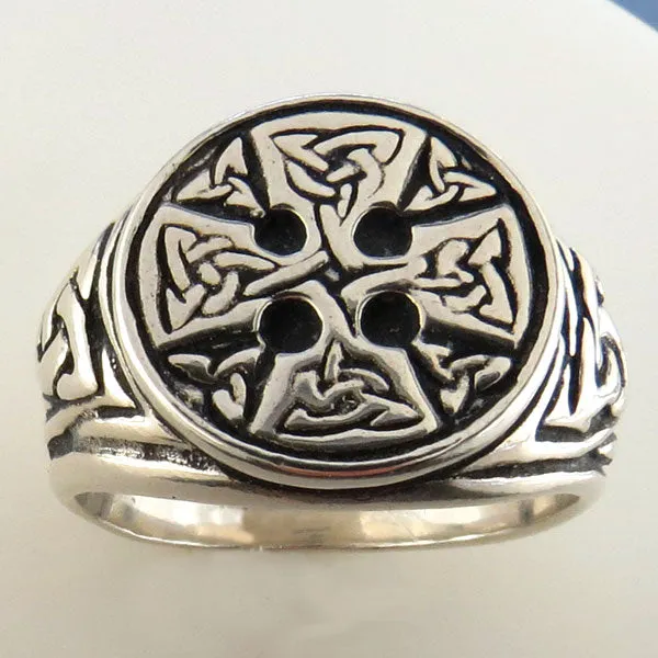 Celtic Cross Sterling Silver Ring R33