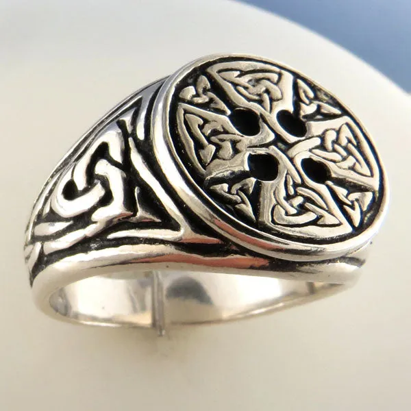Celtic Cross Sterling Silver Ring R33