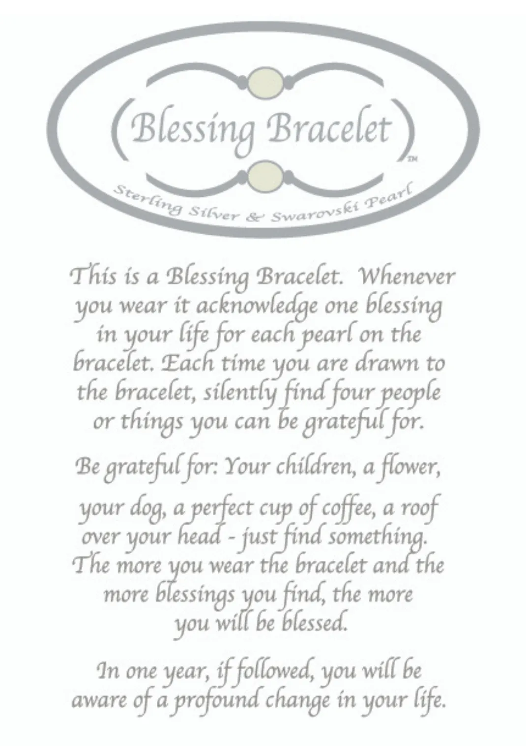Charmed White Pearl & Wing Blessing Bracelet Silver
