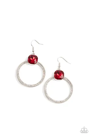 Cheers to Happily Ever After Red Paparazzi Earrings