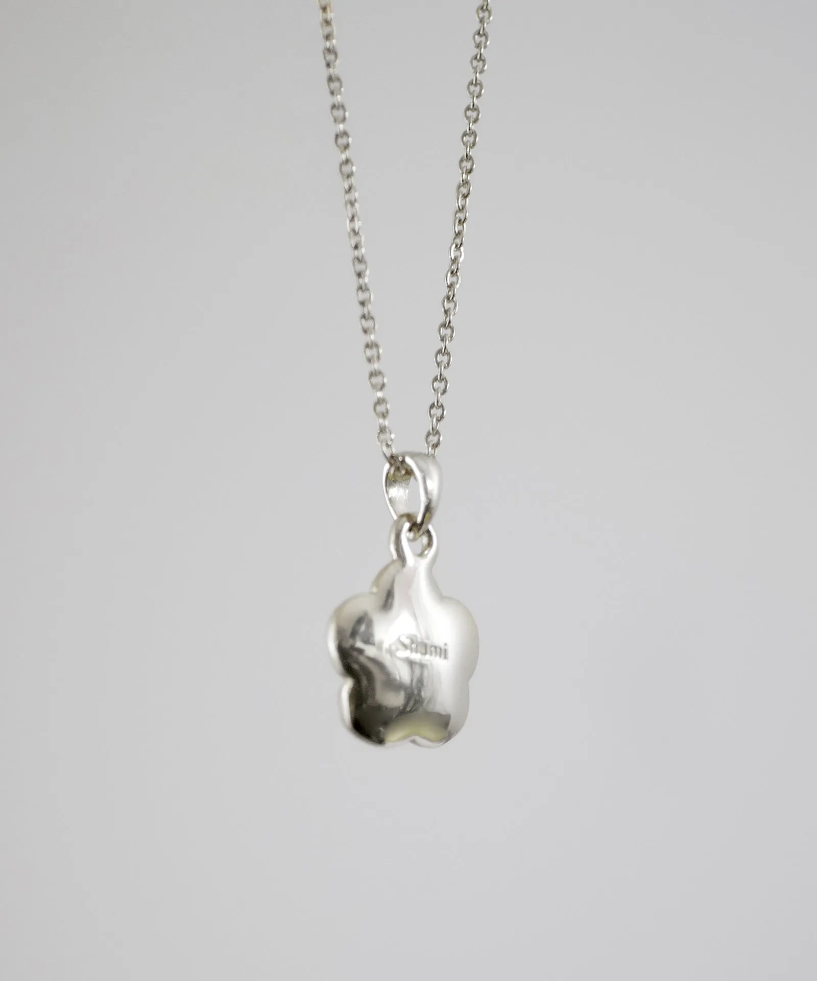 Cherry Blossom Flower Silver Necklace