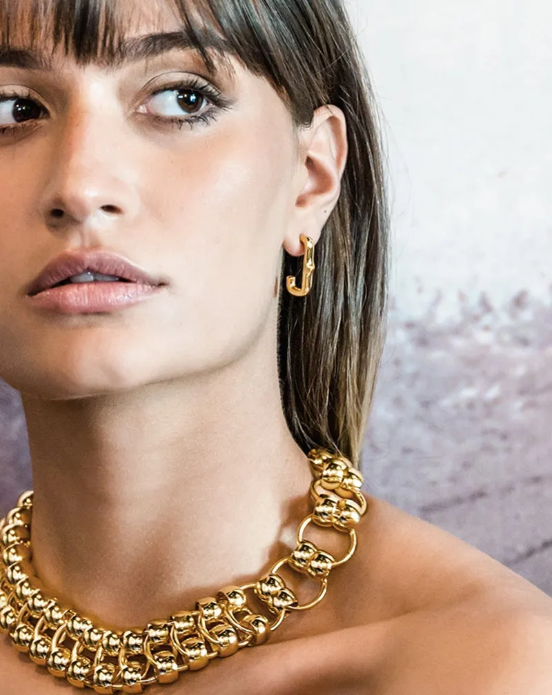 Christina Caruso Heritage Huggie Earrings in Gold