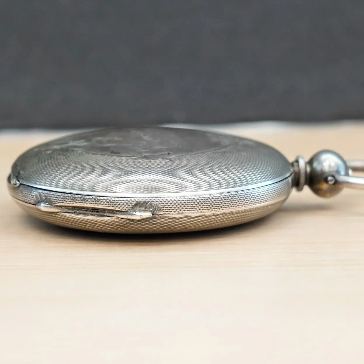 Circa 1860s M. J. TOBIAS Liverpool Pocket Watch Silver Hunter Case Key Wind Key Set England Made