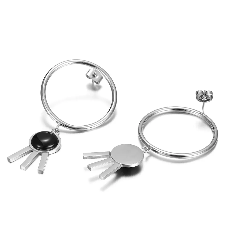 Circular three legged earrings-SCE271ST