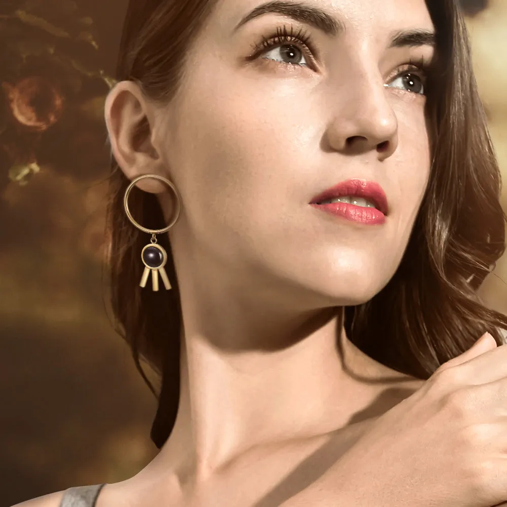 Circular three legged earrings-SCE271ST