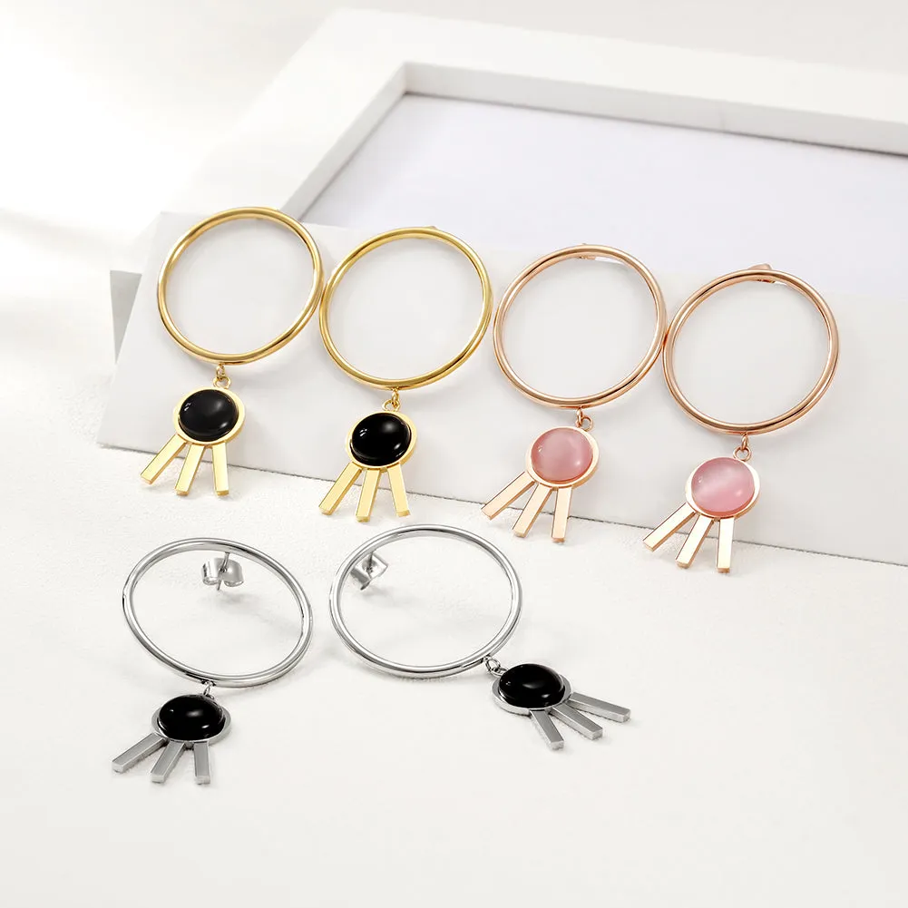 Circular three legged earrings-SCE271ST