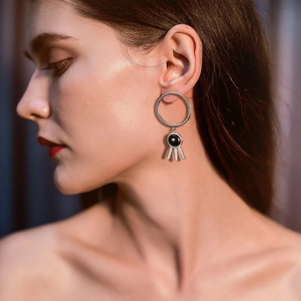 Circular three legged earrings-SCE271ST