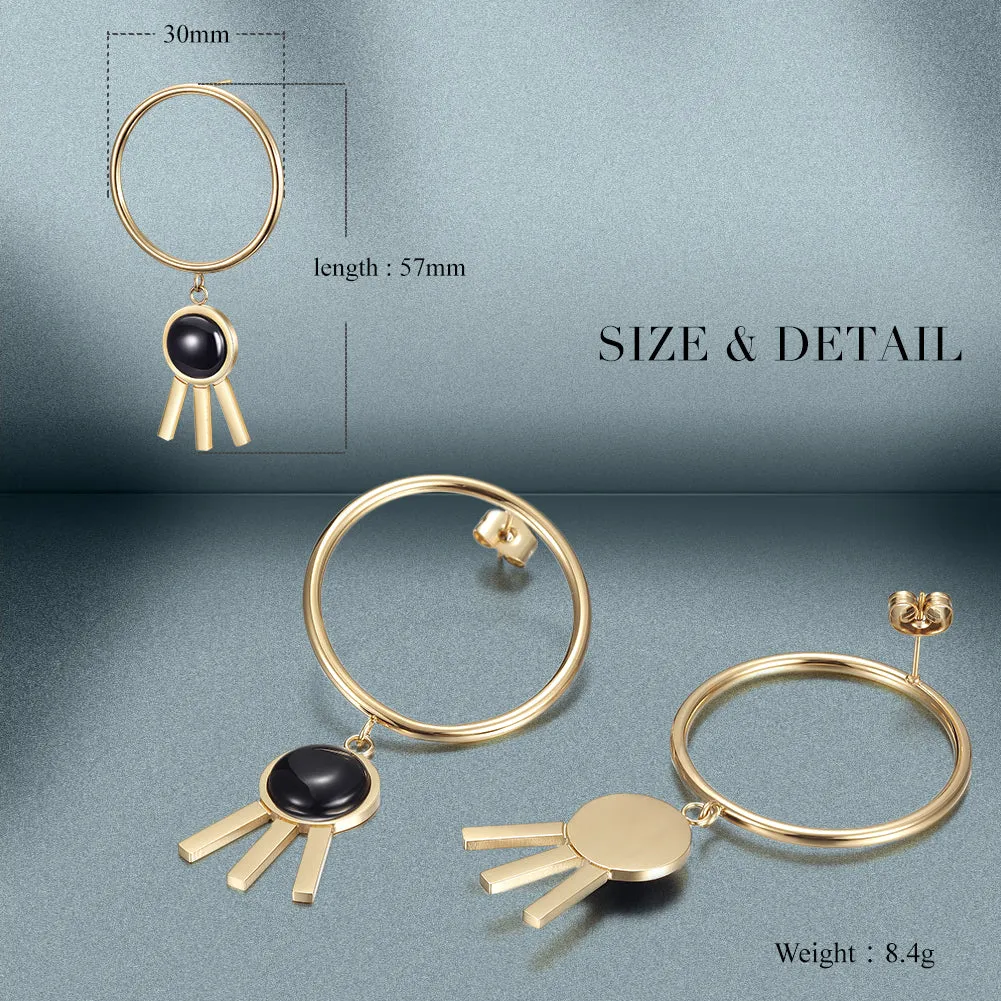 Circular three legged earrings-SCE271ST