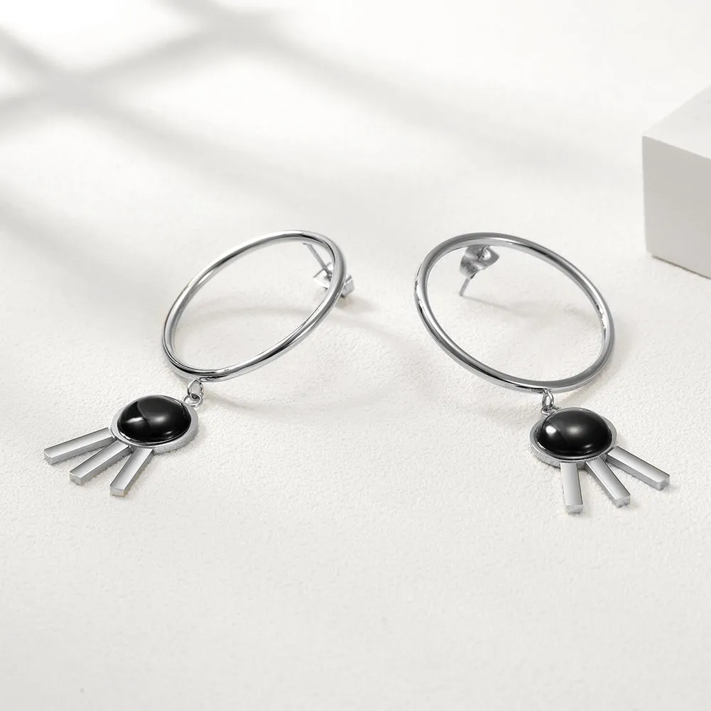 Circular three legged earrings-SCE271ST