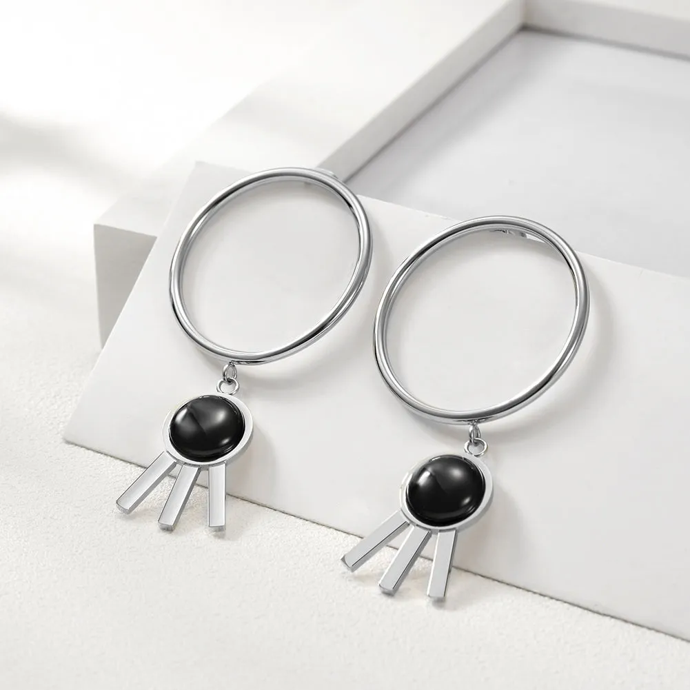Circular three legged earrings-SCE271ST