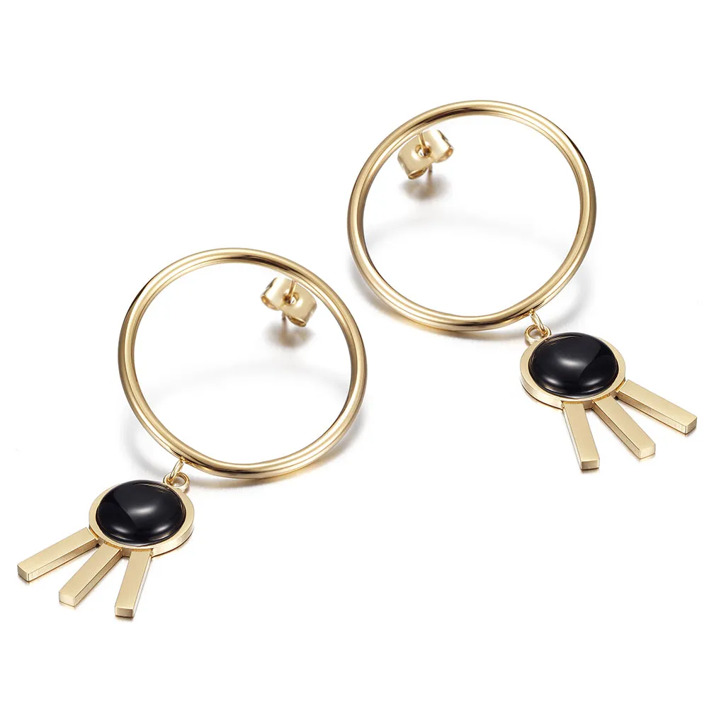 Circular three legged earrings-SCE271ST