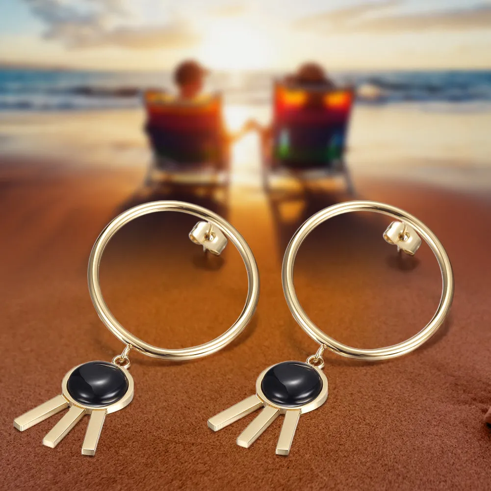 Circular three legged earrings-SCE271ST