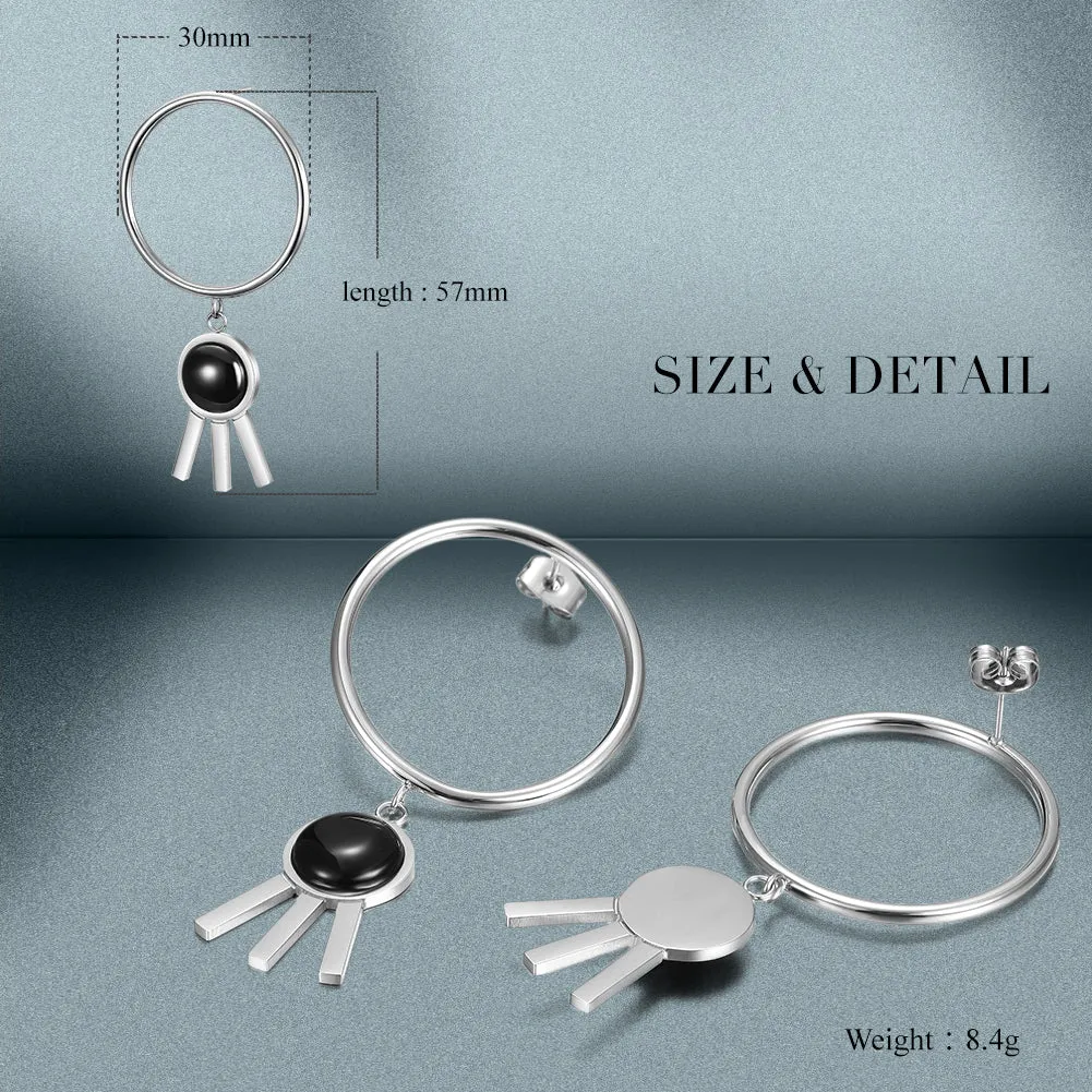 Circular three legged earrings-SCE271ST