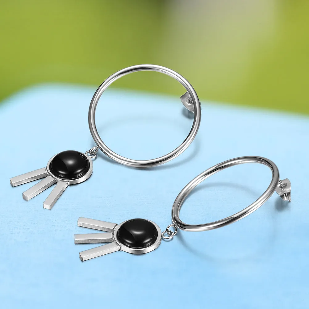 Circular three legged earrings-SCE271ST