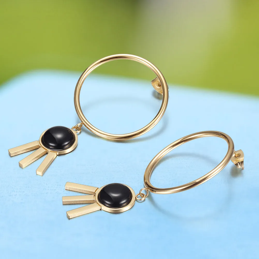 Circular three legged earrings-SCE271ST