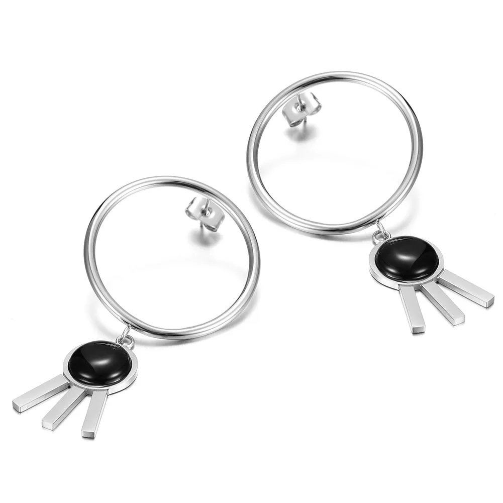 Circular three legged earrings-SCE271ST