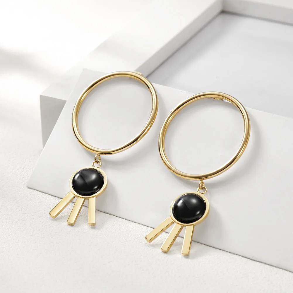 Circular three legged earrings-SCE271ST