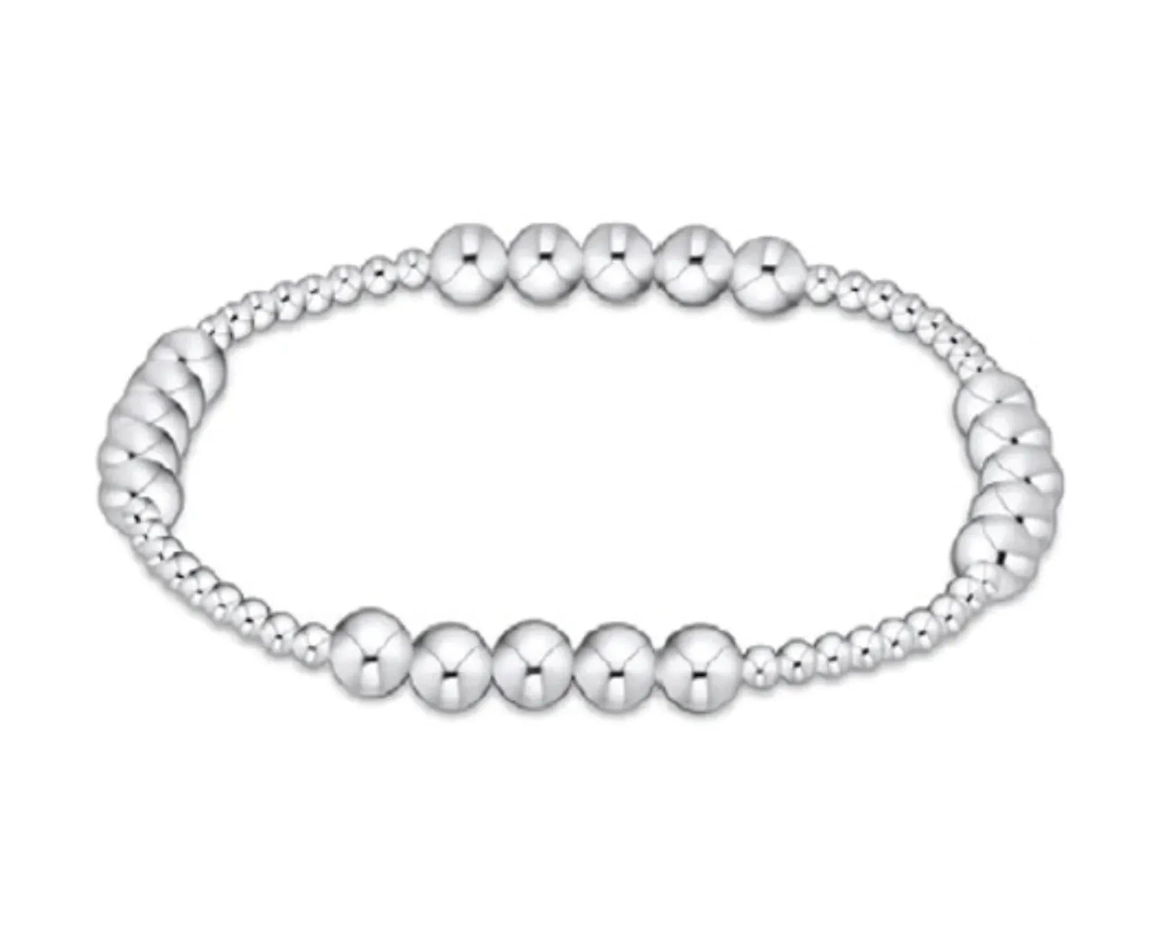 Classic Blissful Pattern 2.5mm Bead Bracelet - 5mm Sterling
