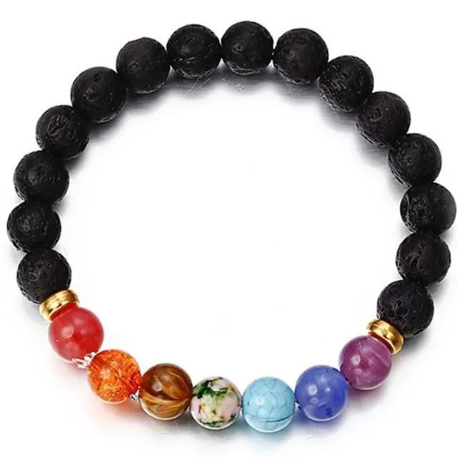 Classic Lava Stone Handmade Unisex  Beaded Bracelets