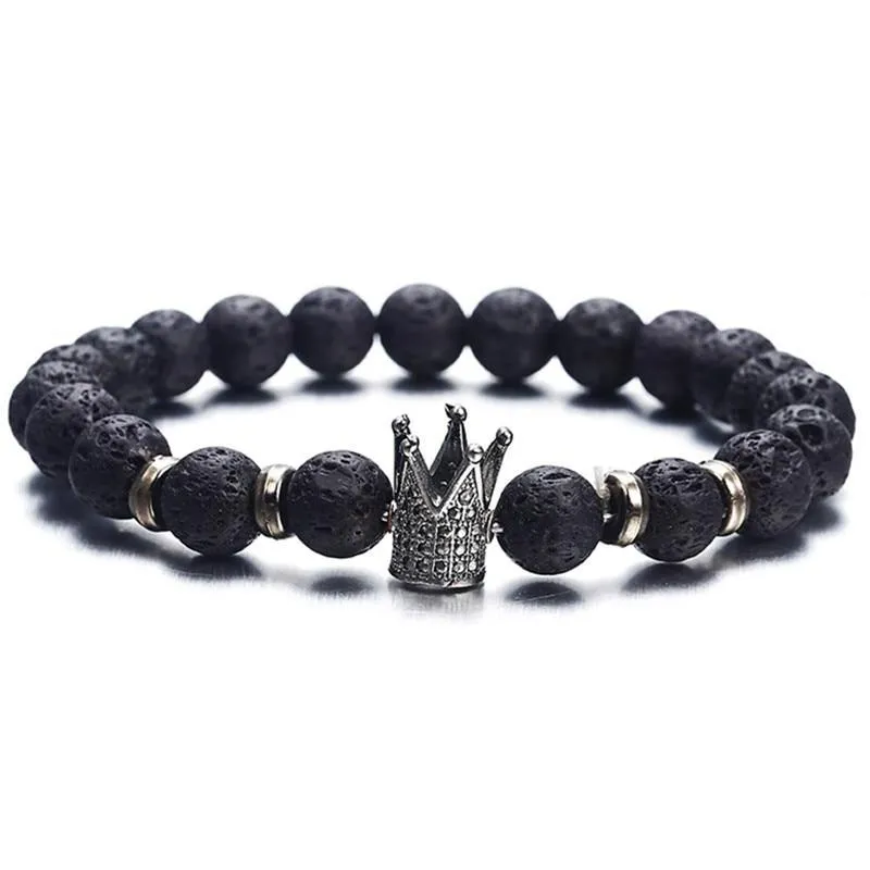 Classic Lava Stone Handmade Unisex  Beaded Bracelets