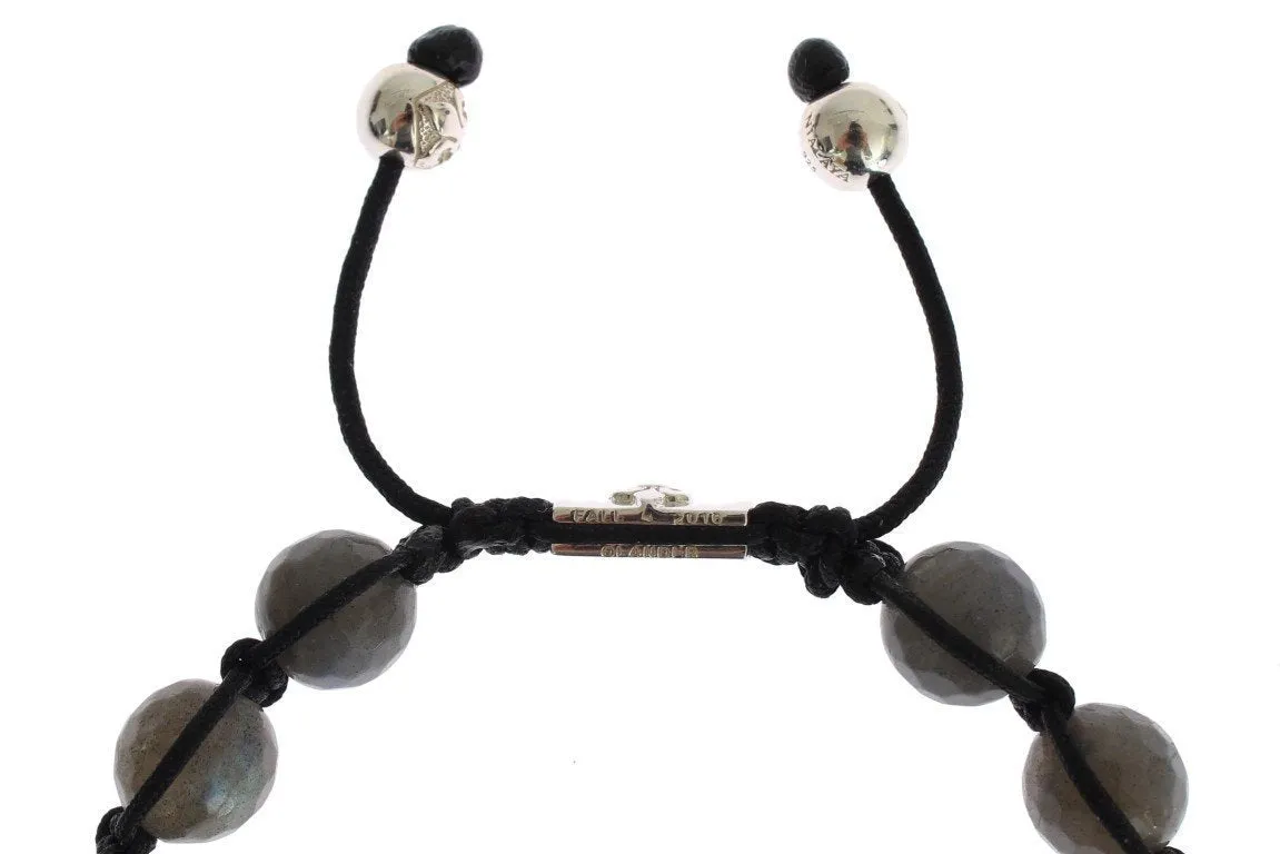 Clear CZ Labrodite 925 Silver Bracelet