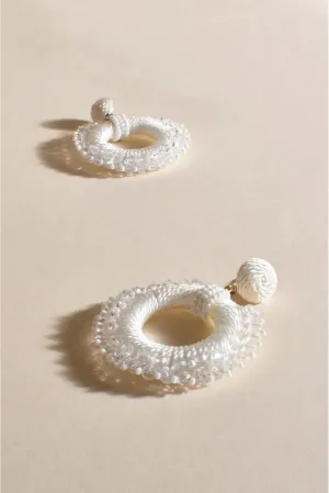 Cocktail Hour Ring Drop Earring White