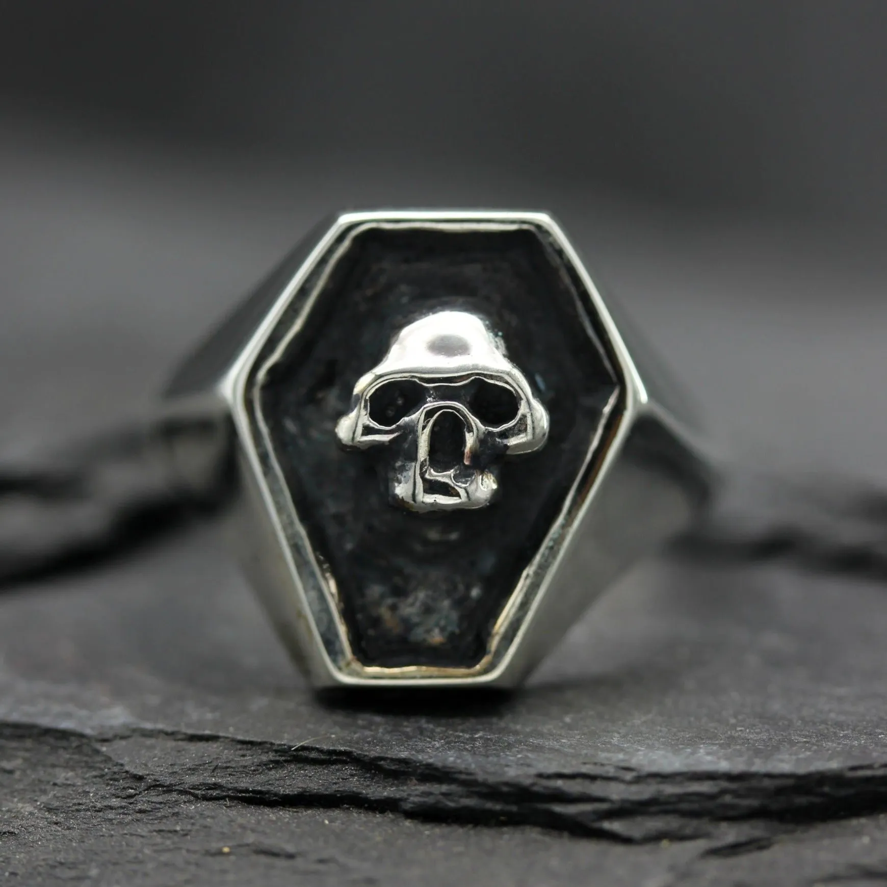 Coffin Skull Ring