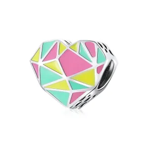 Colourful Geometric Heart Charm
