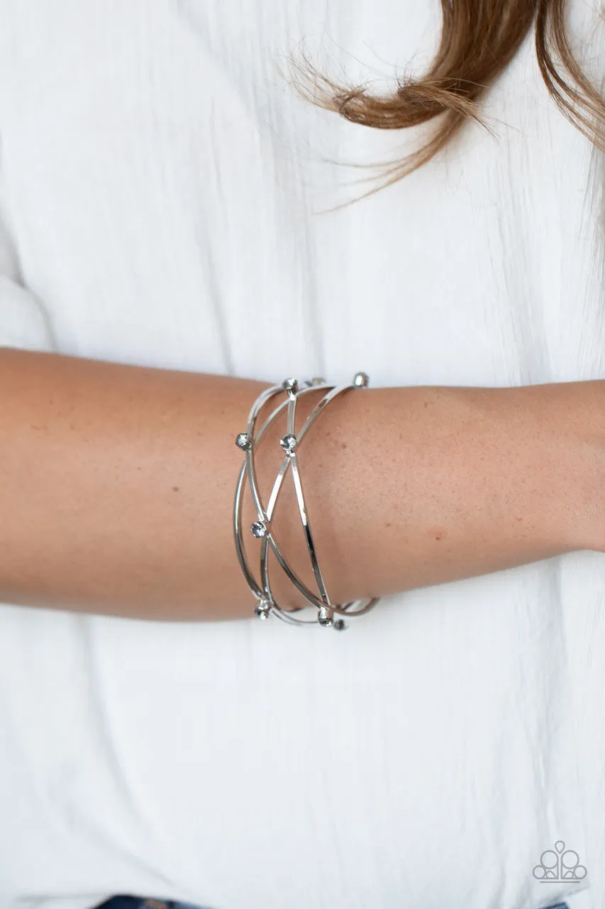 Cosmic Sparkle Silver Paparazzi Bracelet