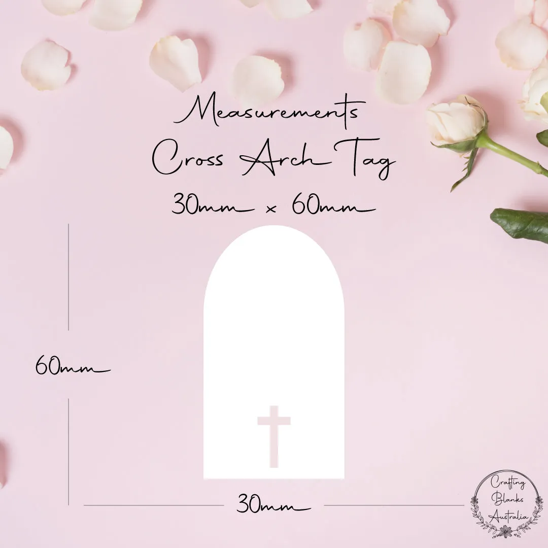 Cross • Arch Blank Tag • 30mm x 60mm