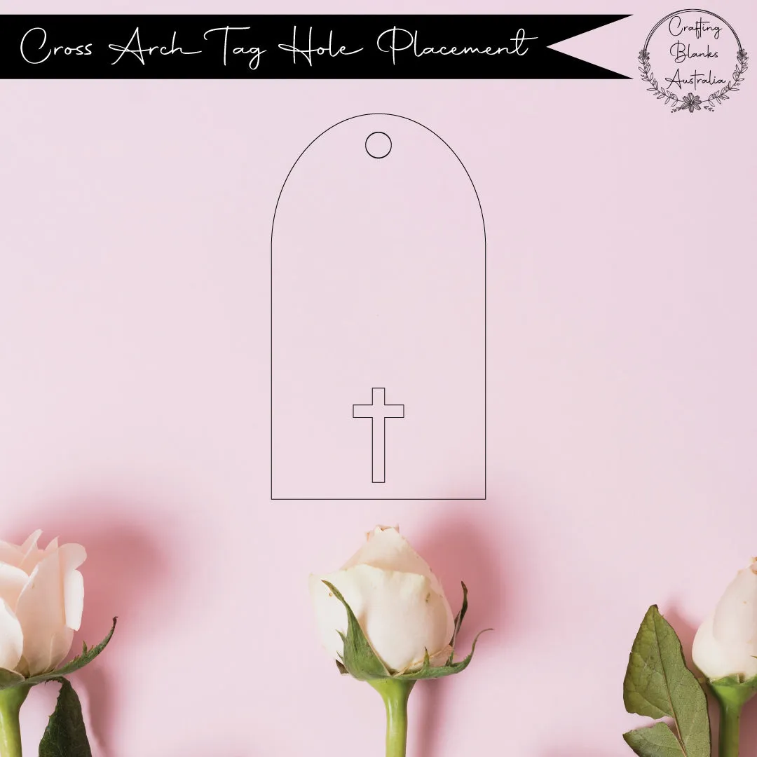 Cross • Arch Blank Tag • 30mm x 60mm