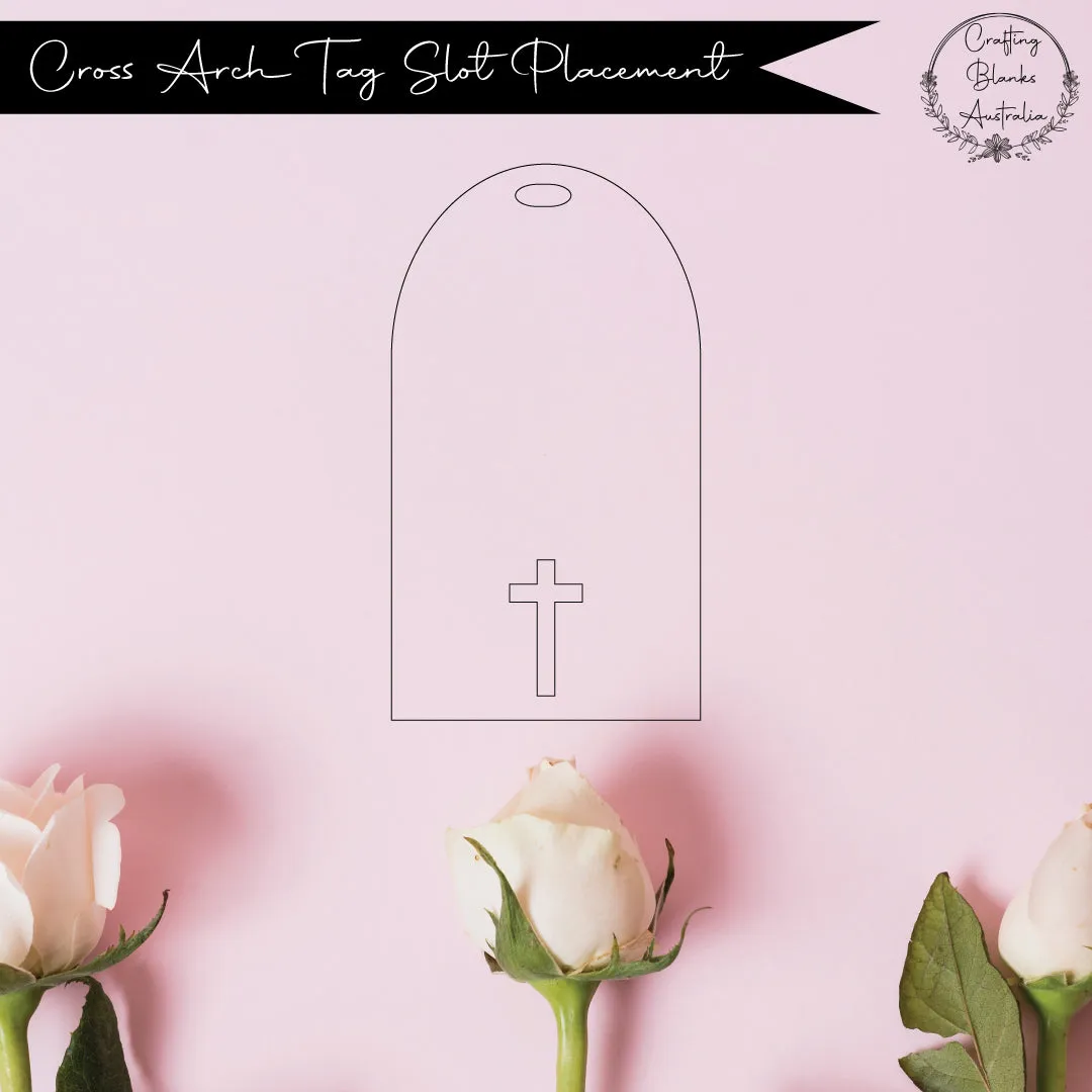 Cross • Arch Blank Tag • 30mm x 60mm