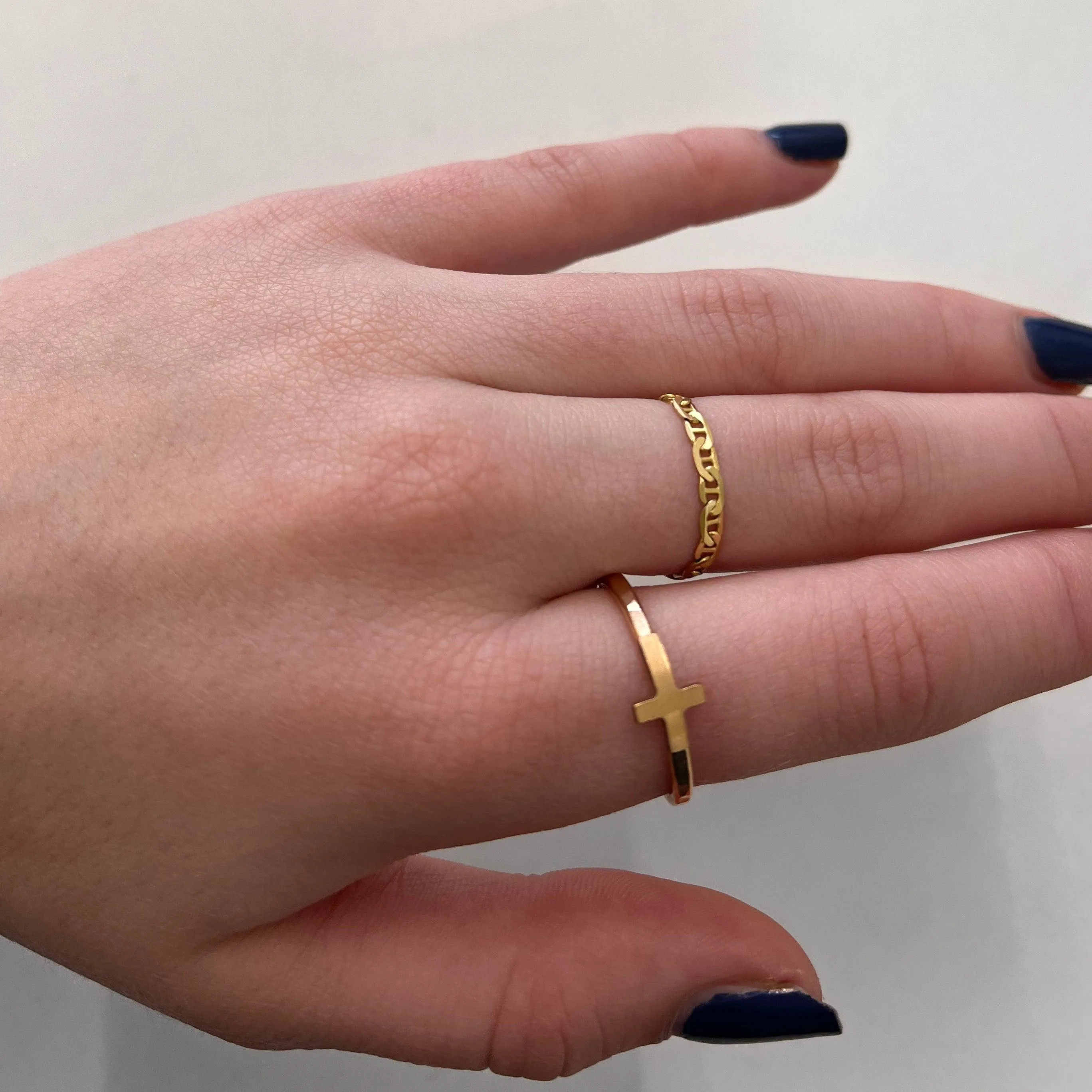 Cross Charm Ring