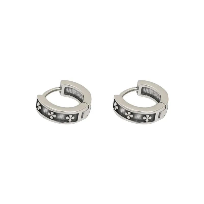 Cross Chunky Hoop Earrings