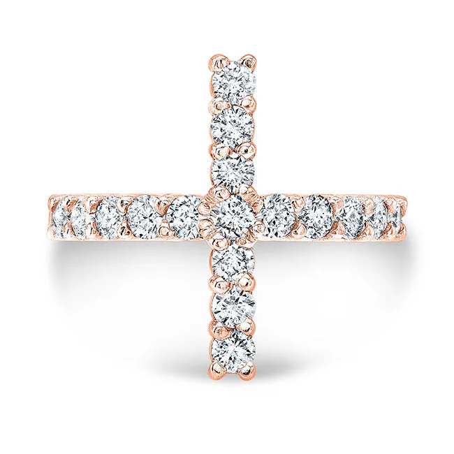 Cross Diamond Cocktail Ring