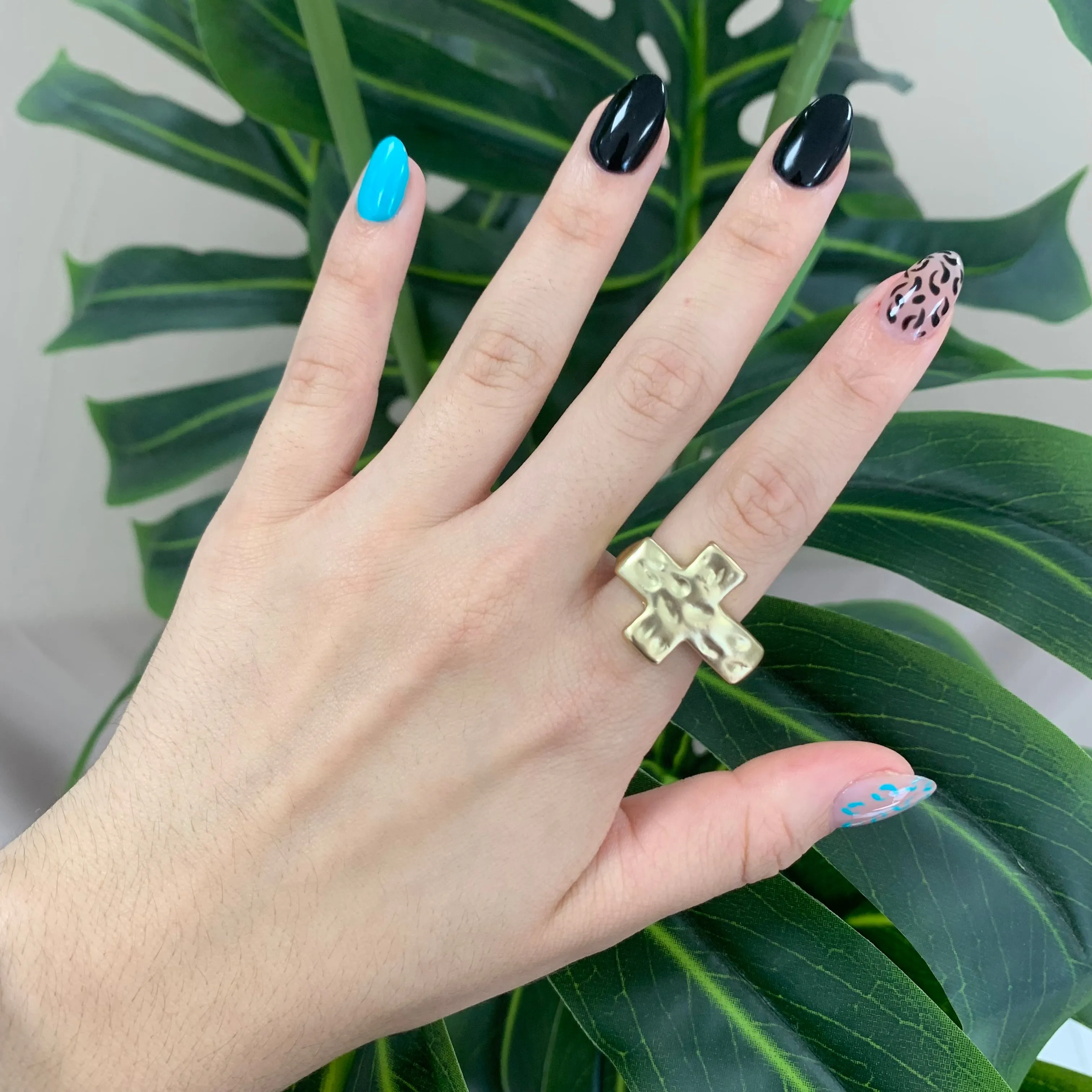 Cross Gold Ring