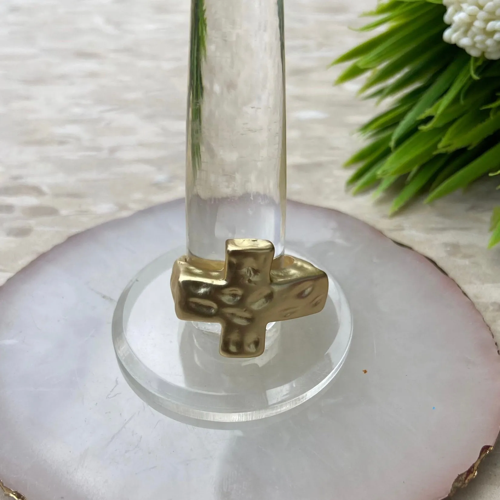 Cross Gold Ring