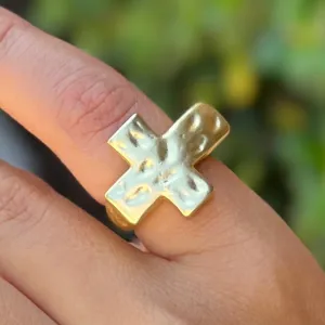 Cross Gold Ring