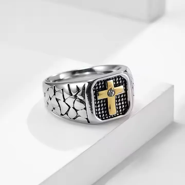 Cross Logo Men Ring
